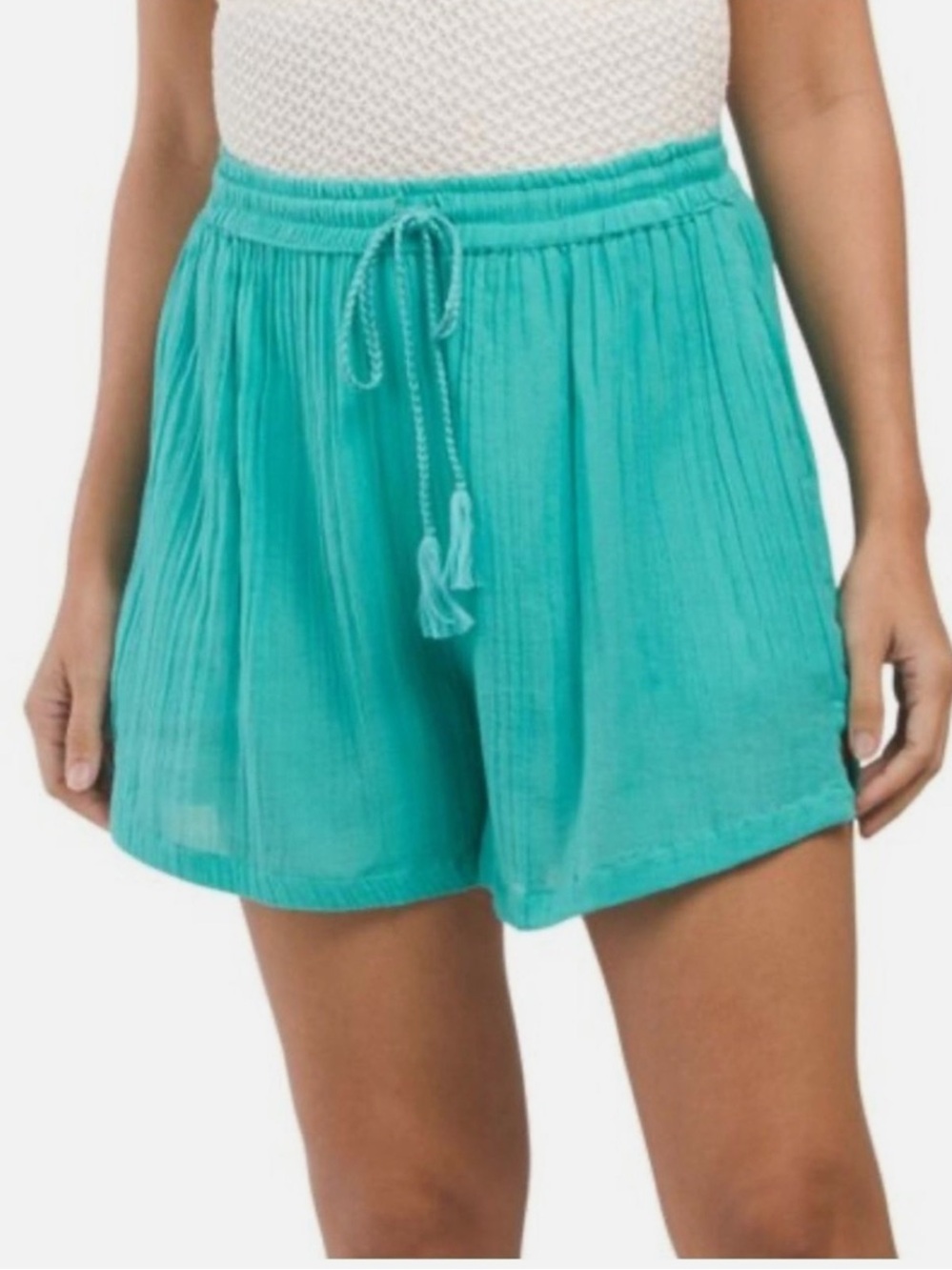 Vitamin A Seafoam Costa Cover Up Tie-Waist Shorts